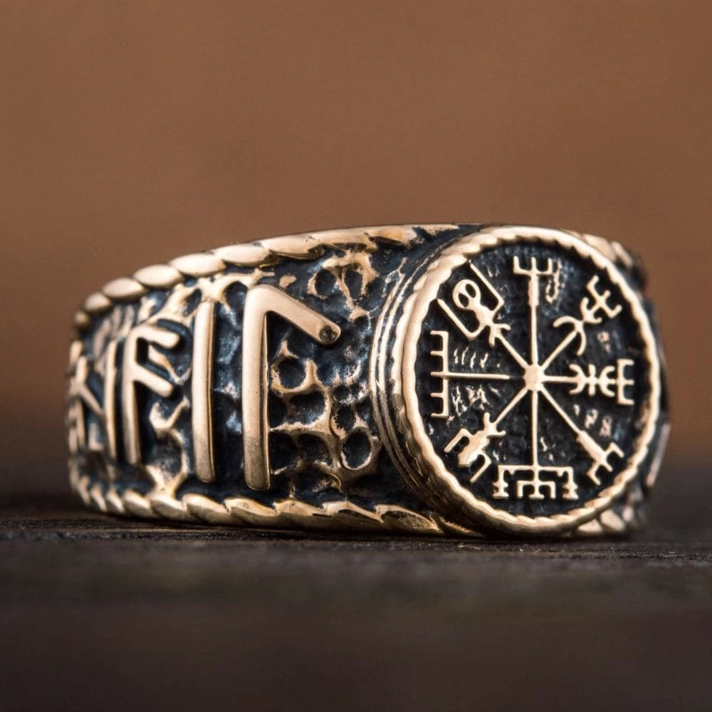 Anneau Sigillaire Vegvisir En Bronze 4 Anneau Sigillaire Vegvisir En Bronze – Image 2