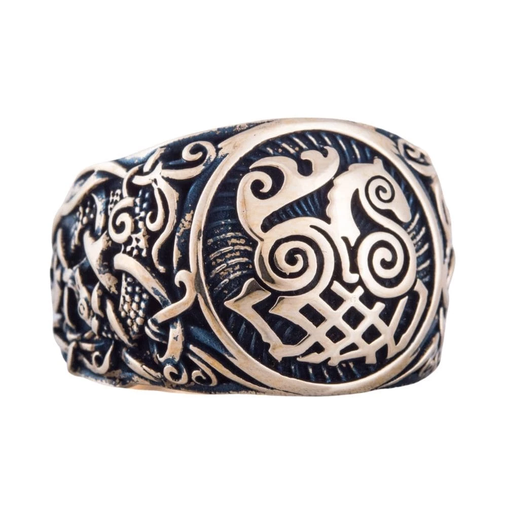 Bague Cheval Sleipnir Décorée Du Style De Mammen 3 Bague Cheval Sleipnir Décorée Du Style De Mammen