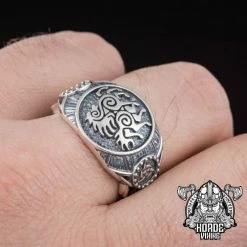 Bague Symbole Sleipniren Argent 10 Bague Symbole Sleipniren Argent -vêtements Soldes Magasin bague sleipnir symbole vikings