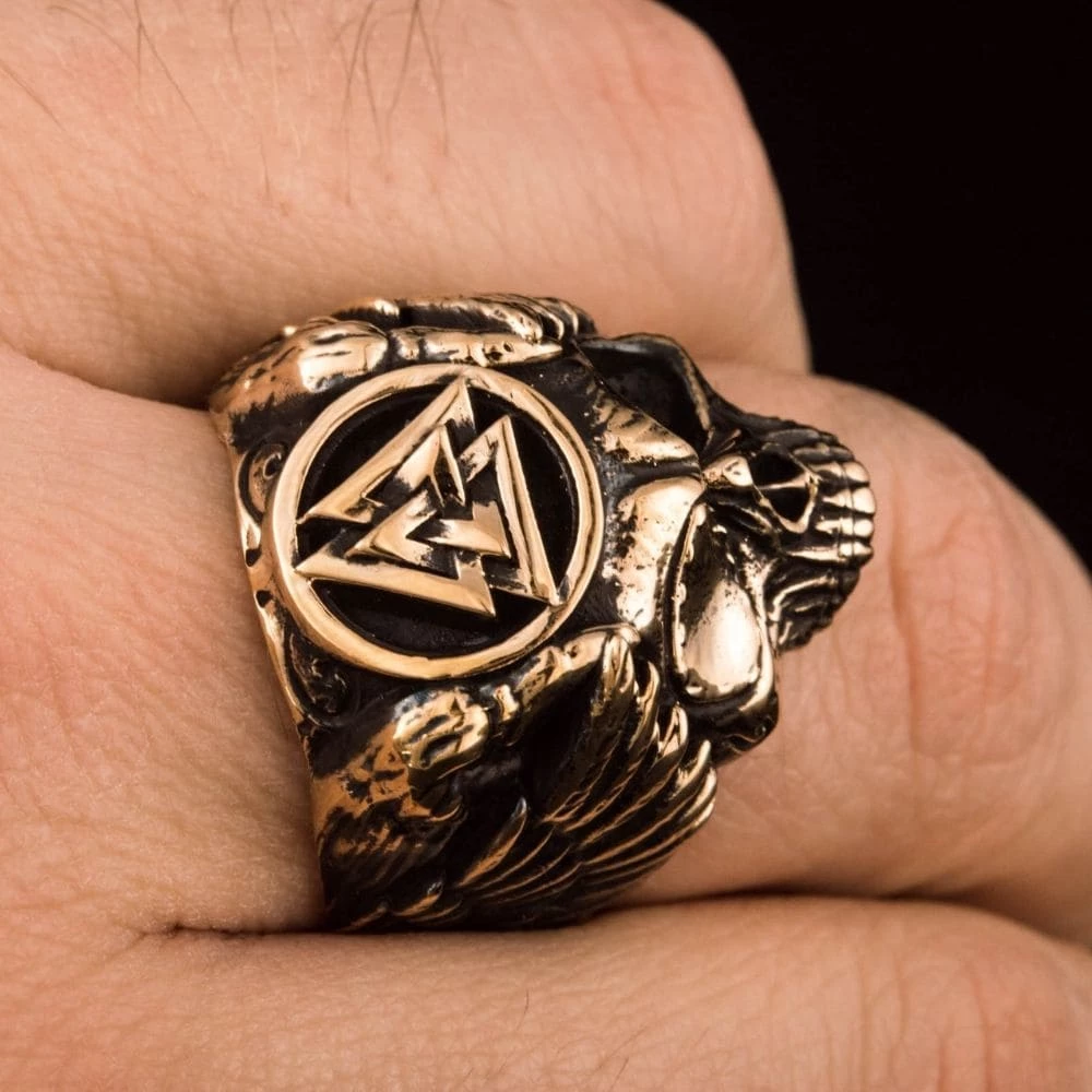 Bague Crâne D'Odin En Bronze 7 Bague Crâne D'Odin En Bronze – Image 5