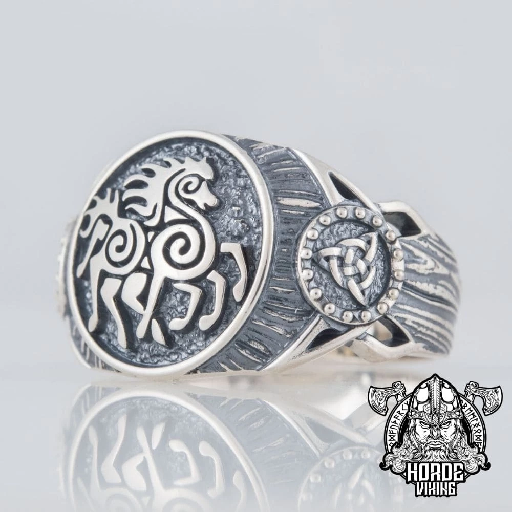 Bague Symbole Sleipniren Argent 4 Bague Symbole Sleipniren Argent – Image 2