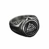 Bague Symbole Valknut 2 Bague Symbole Valknut -vêtements Soldes Magasin bague symbole valknut en acier