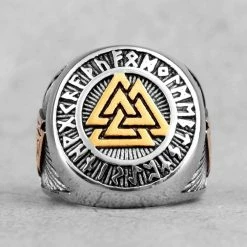 Bague Valknut En Acier 13 Bague Valknut En Acier -vêtements Soldes Magasin bague symbole valknut 8503cd7a 4bd8 4132 8847 2535b03f6c38
