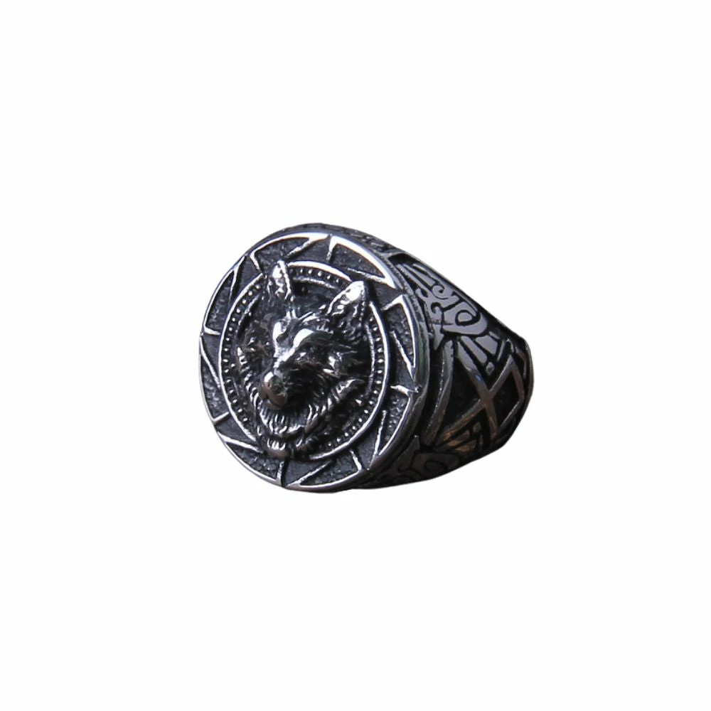 Bague Tête De Loup Viking En Acier 3 Bague Tête De Loup Viking En Acier