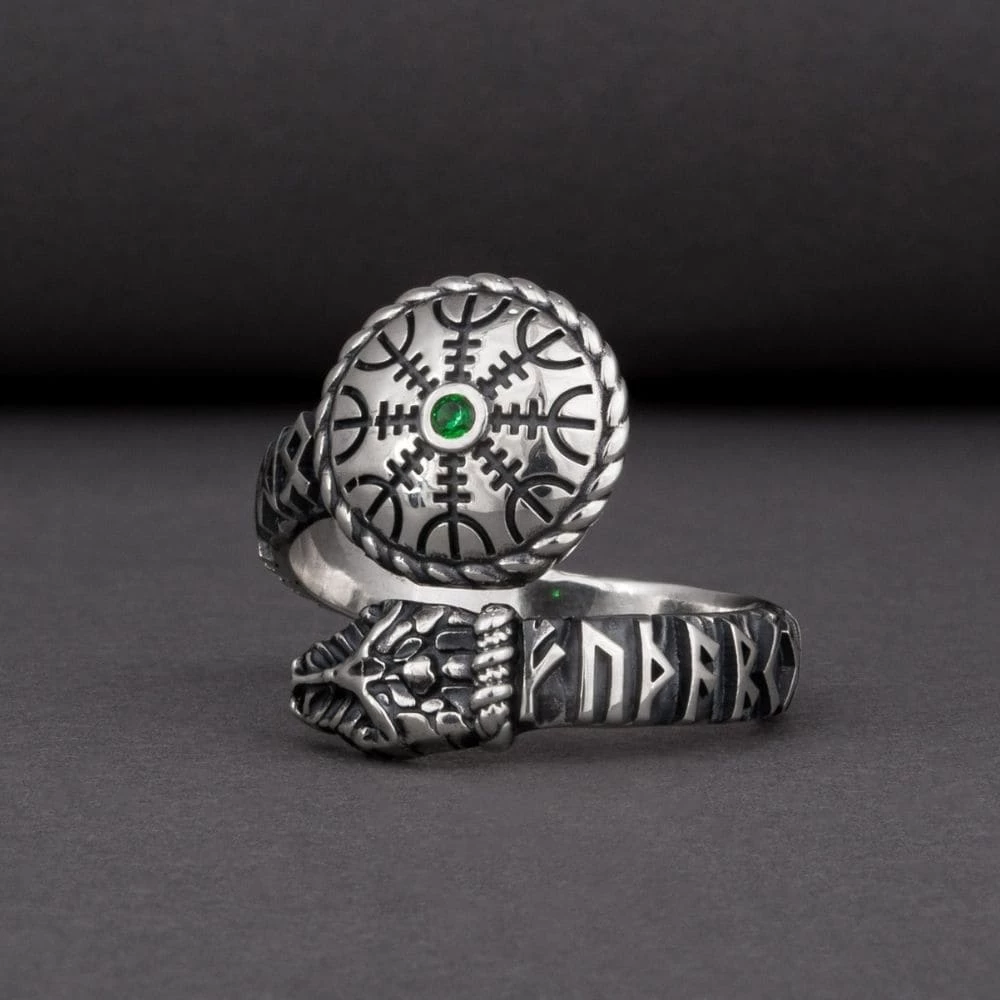 Bague Aegishjalmur Et Serpent Runique 7 Bague Aegishjalmur Et Serpent Runique – Image 5