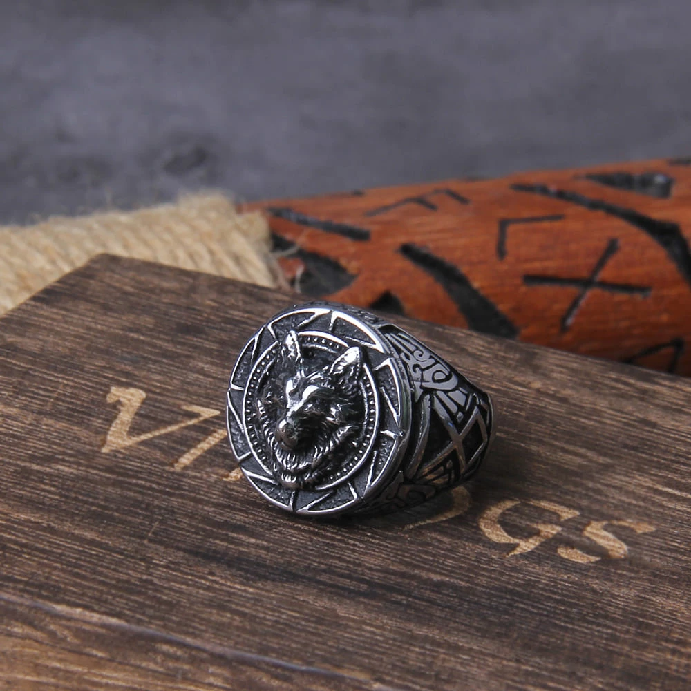 Bague Tête De Loup Viking En Acier 6 Bague Tête De Loup Viking En Acier – Image 4