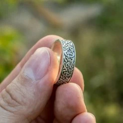 Anneau Viking Entrelacé En Argent -vêtements Soldes Magasin bague vagues viking argent