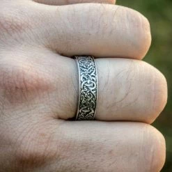 Anneau Viking Entrelacé En Argent -vêtements Soldes Magasin bague vagues vikings entrelacees