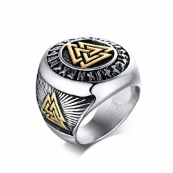Bague Valknut En Acier