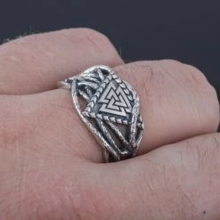 Bague Symbole Valknut En Argent 10 Bague Symbole Valknut En Argent -vêtements Soldes Magasin bague valknut argent 925