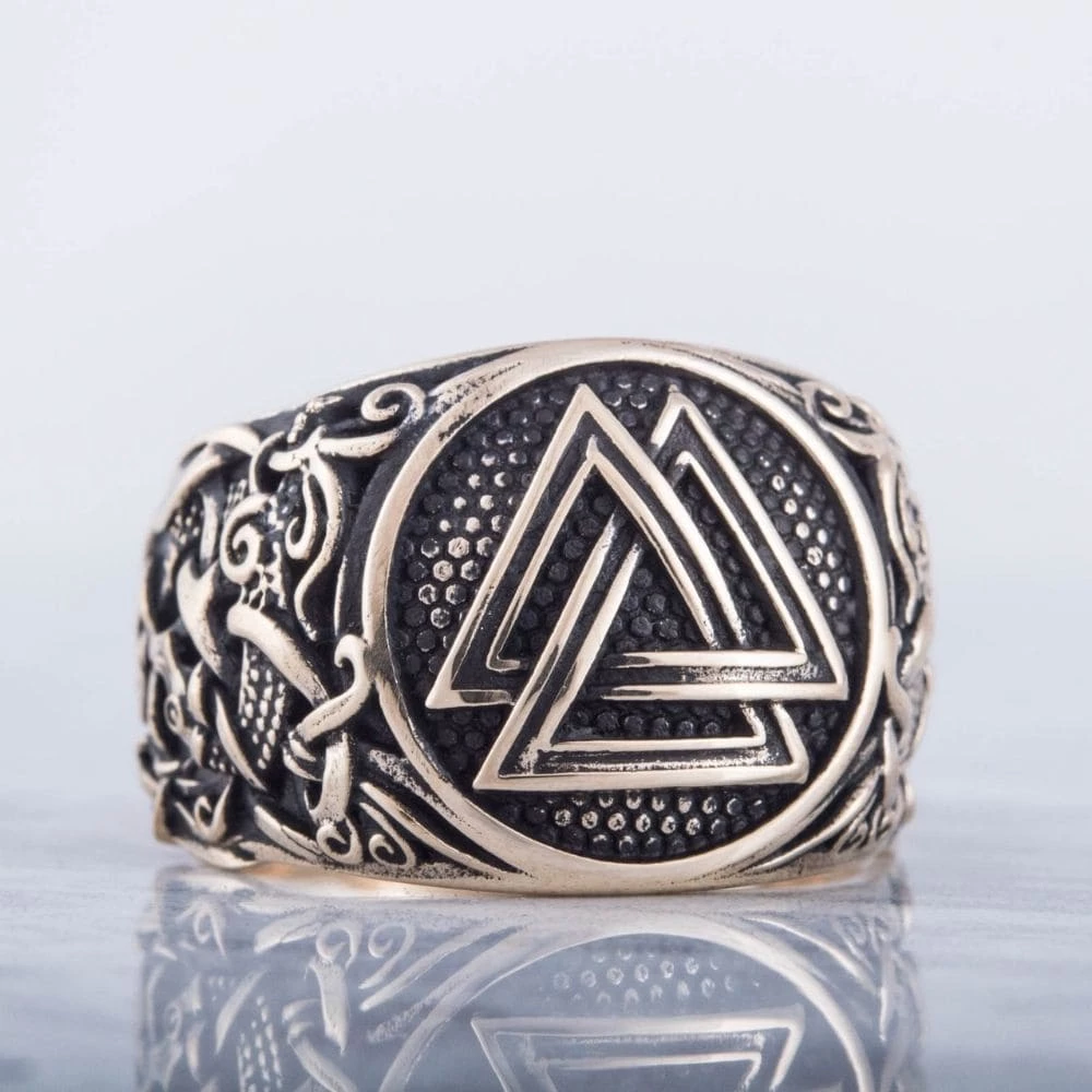 Bague Valknut En Bronze Style De Mammen 4 Bague Valknut En Bronze Style De Mammen – Image 2