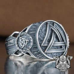 Bague Valknut En Argent 13 Bague Valknut En Argent -vêtements Soldes Magasin bague valknut d argent