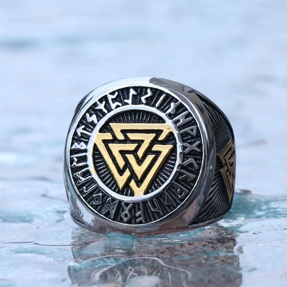 Bague Valknut En Acier 4 Bague Valknut En Acier – Image 2