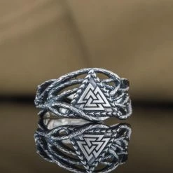 Bague Symbole Valknut En Argent 9 Bague Symbole Valknut En Argent -vêtements Soldes Magasin bague valknut en argent 925