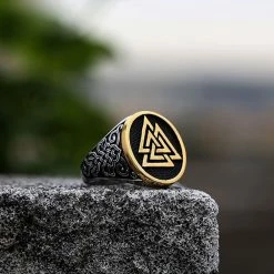 Bague Valknut Homme En Acier 9 Bague Valknut Homme En Acier -vêtements Soldes Magasin bague valknut homme