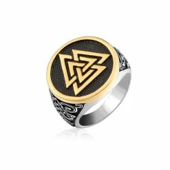 Bague Valknut Homme En Acier
