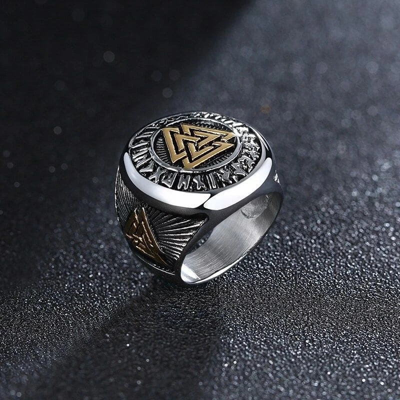 Bague Valknut En Acier 7 Bague Valknut En Acier – Image 5