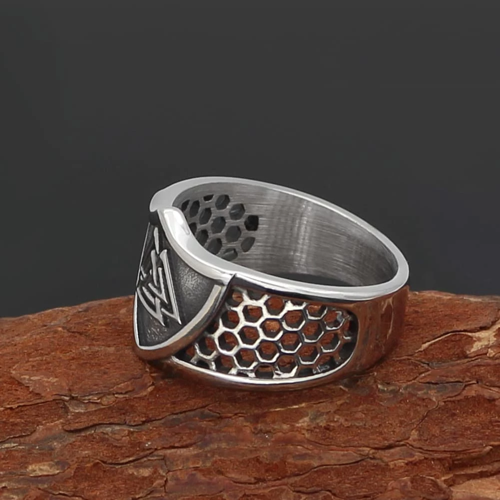 Bague Viking Valknut En Acier 6 Bague Viking Valknut En Acier – Image 4