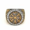 Bague Vegvisir En Acier -vêtements Soldes Magasin bague vegvisir acier