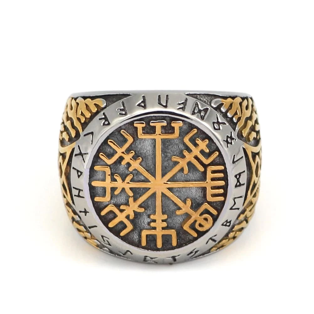 Bague Vegvisir En Acier 3 Bague Vegvisir En Acier