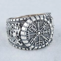 Bague Vegvisir En Argent -vêtements Soldes Magasin bague vegvisir argent 925