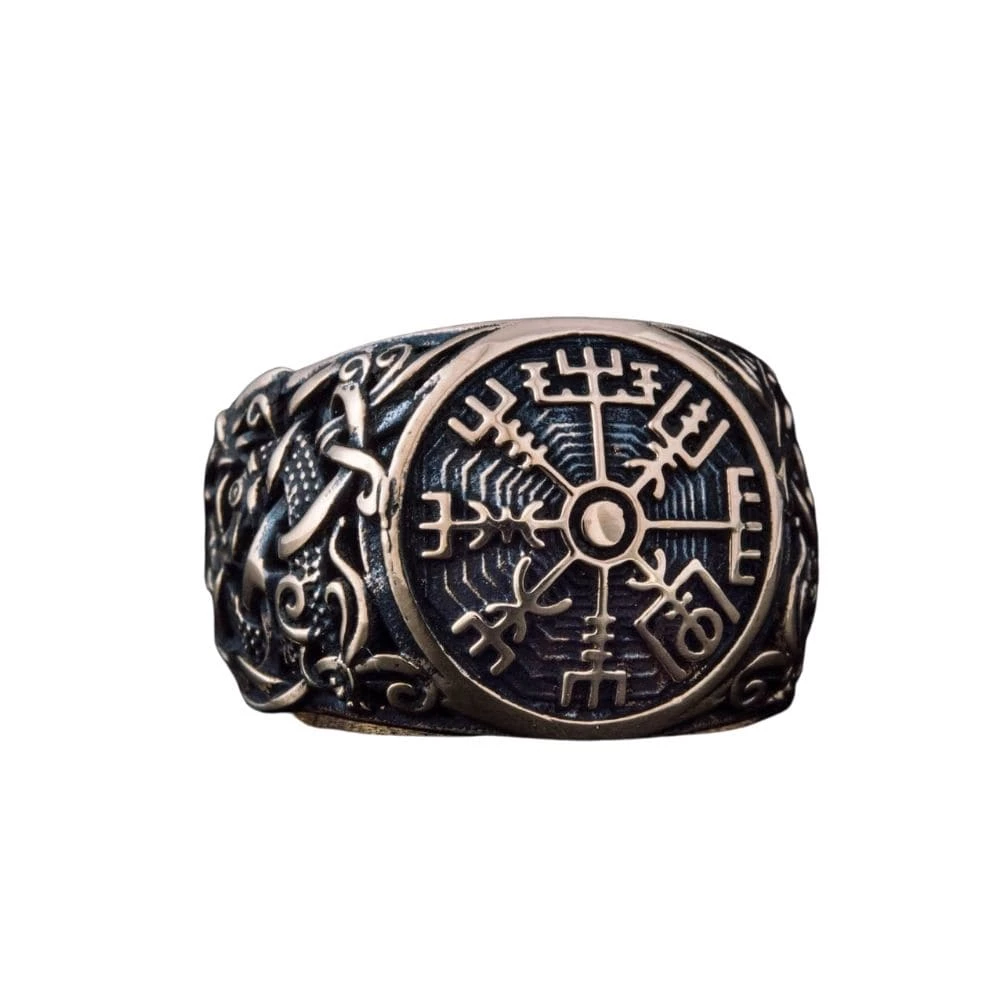 Bague Vegvisir En Bronze Style De Mammen 3 Bague Vegvisir En Bronze Style De Mammen
