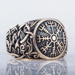 Bague Vegvisir En Bronze Style De Mammen 9 Bague Vegvisir En Bronze Style De Mammen -vêtements Soldes Magasin bague vegvisir en bronze