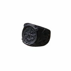 Bague Vegvisir Noire 10 Bague Vegvisir Noire -vêtements Soldes Magasin bague vegvisir noire