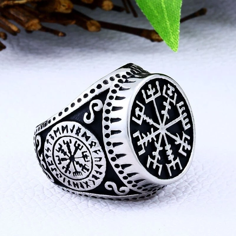 Bague Viking Vegvisir En Acier 4 Bague Viking Vegvisir En Acier – Image 2