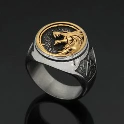 Bague Loup Viking En Acier 10 Bague Loup Viking En Acier -vêtements Soldes Magasin bague vicking loup