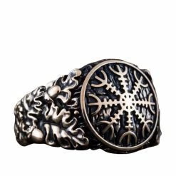 Bague Symbole Ancien D'Aegishjalmur En Bronze