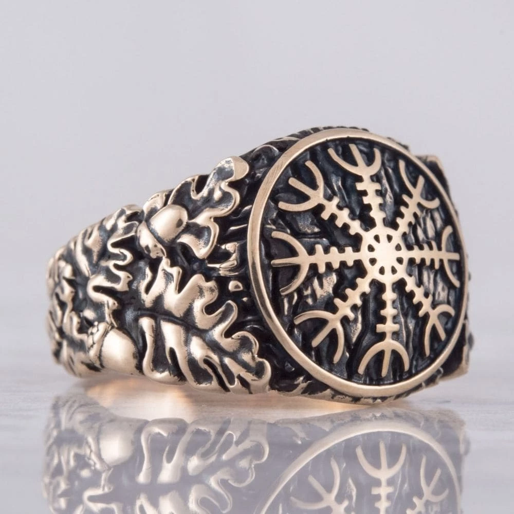 Bague Symbole Ancien D'Aegishjalmur En Bronze 5 Bague Symbole Ancien D'Aegishjalmur En Bronze – Image 3