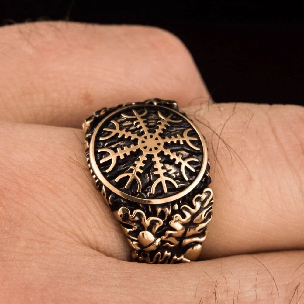 Bague Symbole Ancien D'Aegishjalmur En Bronze 6 Bague Symbole Ancien D'Aegishjalmur En Bronze – Image 4