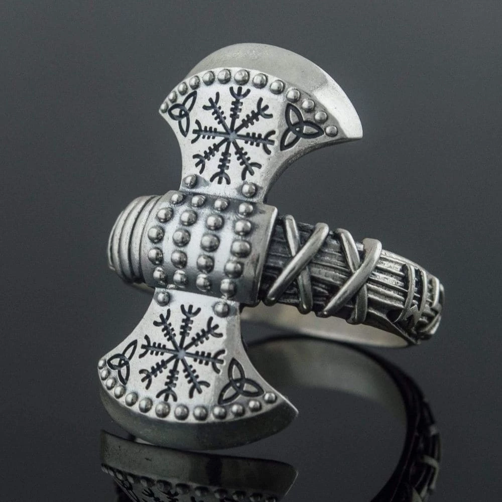 Bague Viking Hache De Guerre En Argent 4 Bague Viking Hache De Guerre En Argent – Image 2