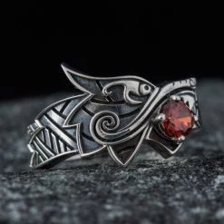 Bague Loup Fenrir D'Argent 9 Bague Loup Fenrir D'Argent -vêtements Soldes Magasin bague viking argent loup