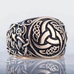 Bague Cornes D'Odin En Bronze Massif 12 Bague Cornes D'Odin En Bronze Massif -vêtements Soldes Magasin bague viking bronze corne odin