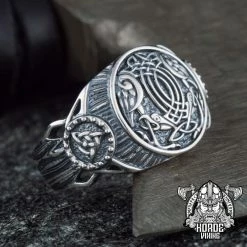 Bague Viking Corbeaux Entrelacés En Argent 9 Bague Viking Corbeaux Entrelacés En Argent -vêtements Soldes Magasin bague viking corbeau en argent