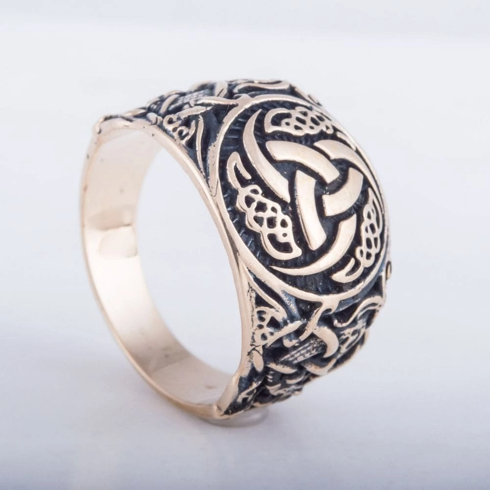 Bague Cornes D'Odin En Bronze Massif 8 Bague Cornes D'Odin En Bronze Massif – Image 6
