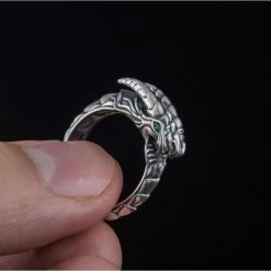 Bague Viking Tête De Dragon En Argent 10 Bague Viking Tête De Dragon En Argent -vêtements Soldes Magasin bague viking dragon en argent