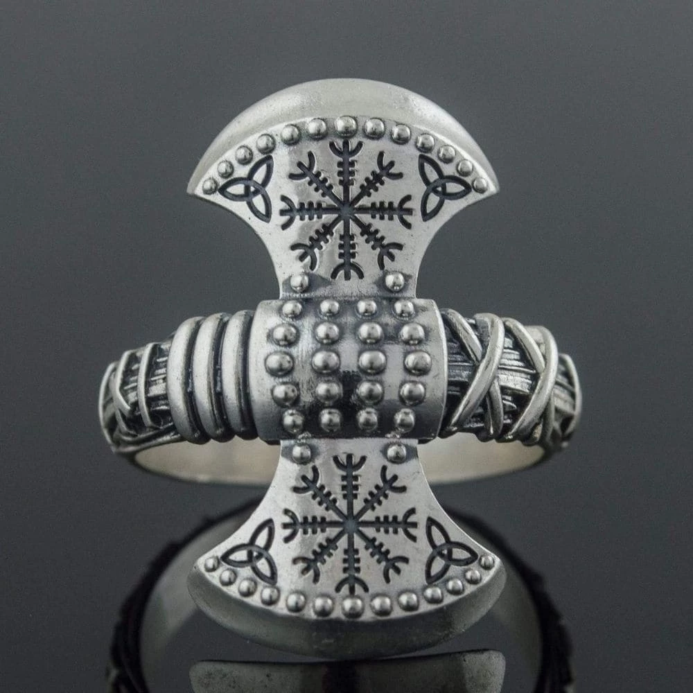 Bague Viking Hache De Guerre En Argent 5 Bague Viking Hache De Guerre En Argent – Image 3