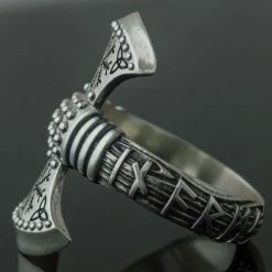 Bague Viking Hache De Guerre En Argent 9 Bague Viking Hache De Guerre En Argent -vêtements Soldes Magasin bague viking hache argent