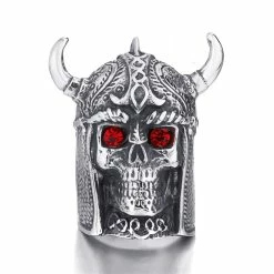 Bague Tête De Squelette Viking