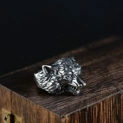 Bague Viking - Esprit Du Loup 8 Bague Viking - Esprit Du Loup -vêtements Soldes Magasin bague viking loup argent