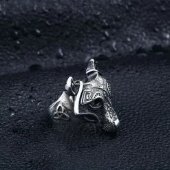 Bague Tête De Loup Fenrir 9 Bague Tête De Loup Fenrir -vêtements Soldes Magasin bague viking loup fenrir