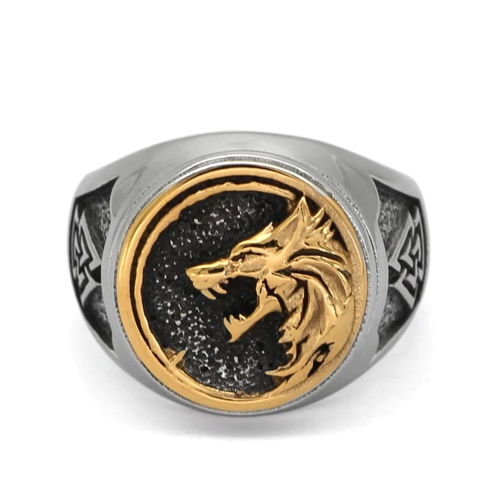 Bague Loup Viking En Acier 3 Bague Loup Viking En Acier