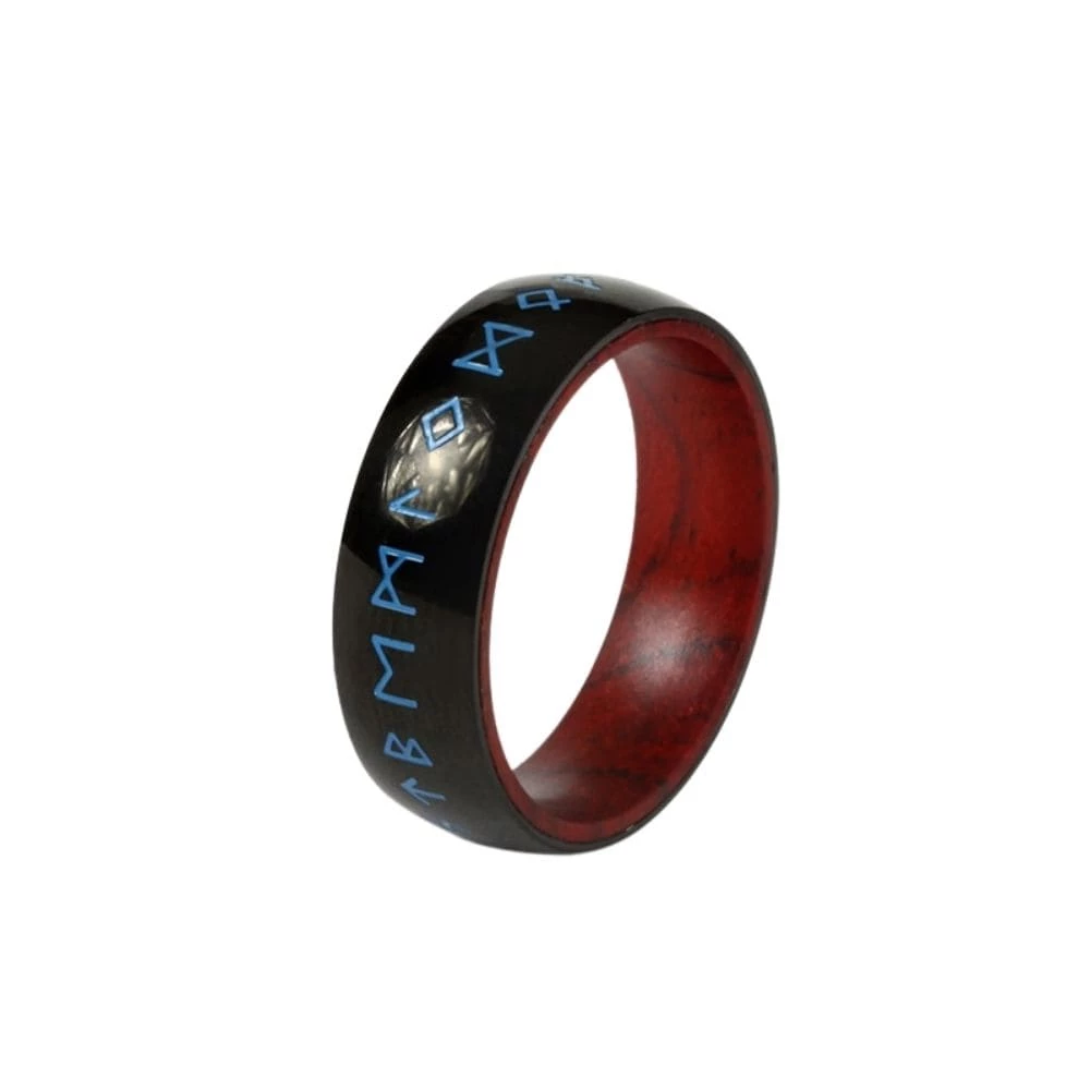 Anneau Runique Noir Et Rouge 4 Anneau Runique Noir Et Rouge – Image 2