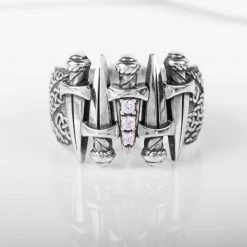 Bague De Dagues Vikings -vêtements Soldes Magasin bague viking poignard