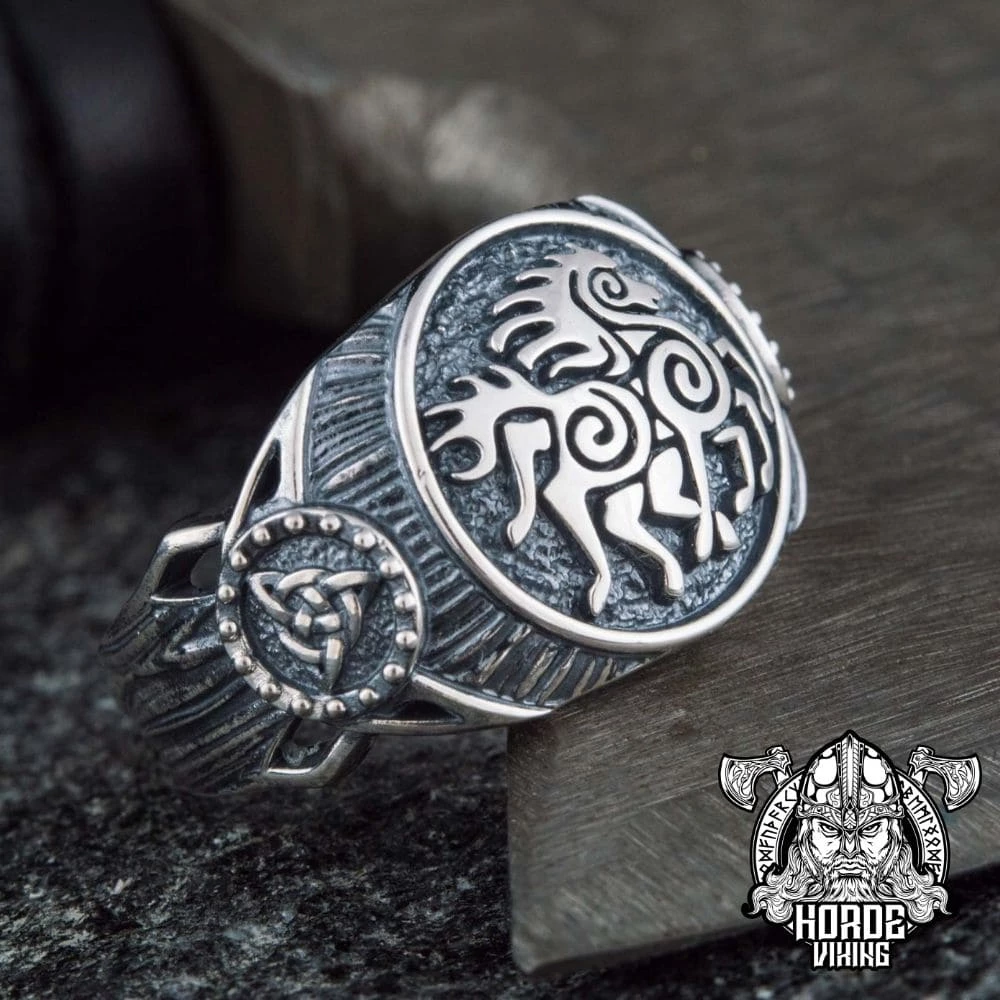 Bague Symbole Sleipniren Argent 5 Bague Symbole Sleipniren Argent – Image 3