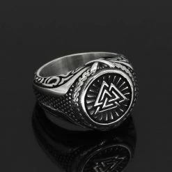 Bague Symbole Valknut 12 Bague Symbole Valknut -vêtements Soldes Magasin bague viking symbole valknut