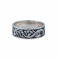 Anneau Viking Au Motifs Torsadés En Argent